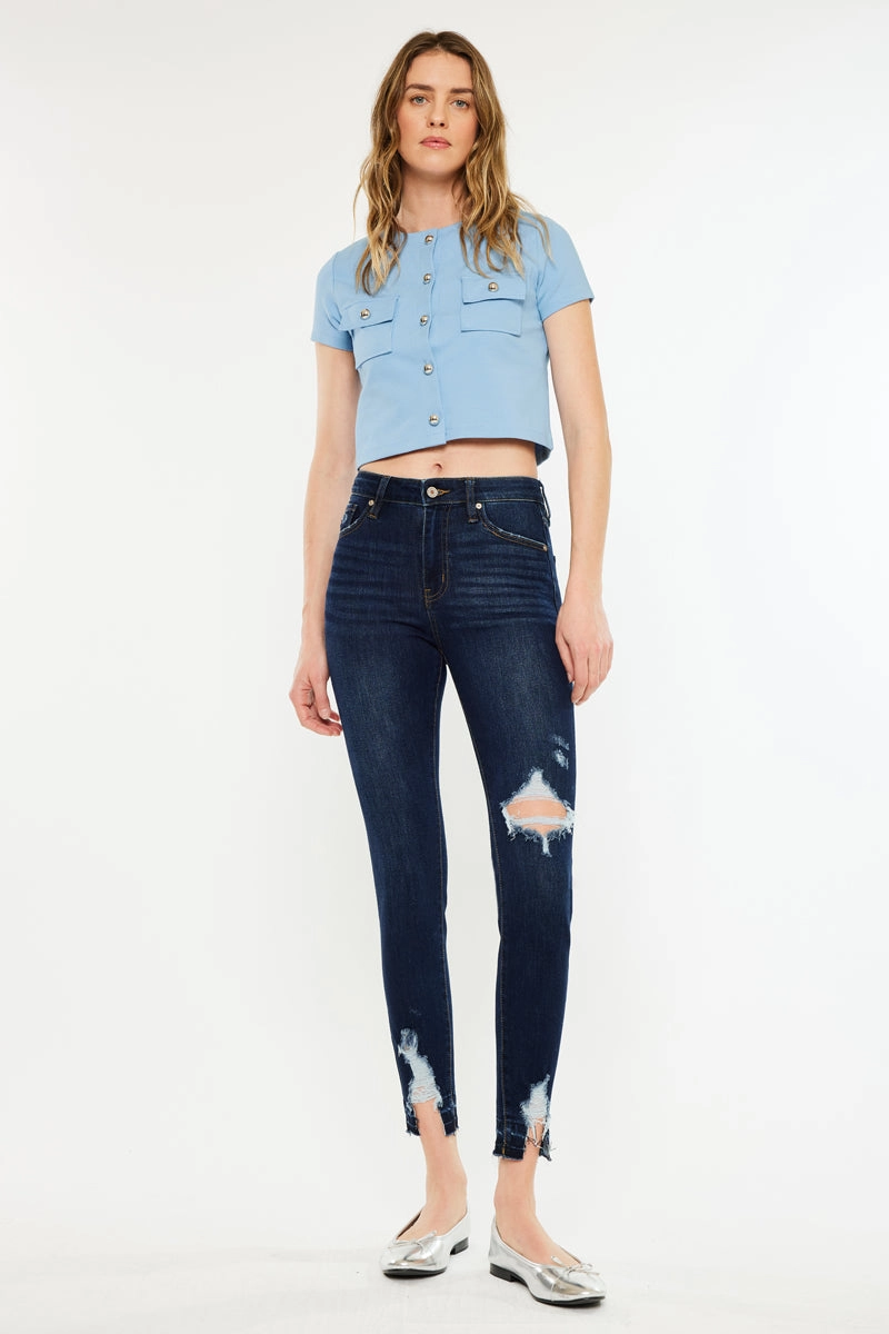 Kendra High Rise Ankle Skinny Jeans