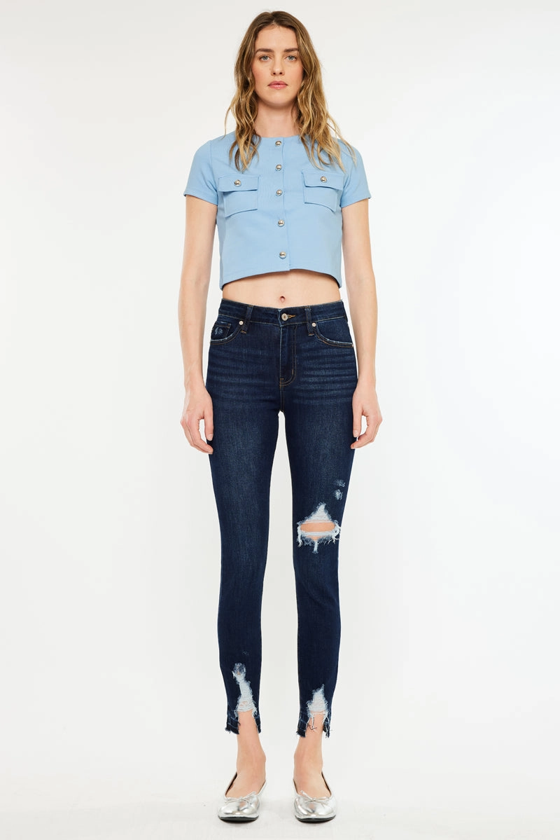 Kendra High Rise Ankle Skinny Jeans
