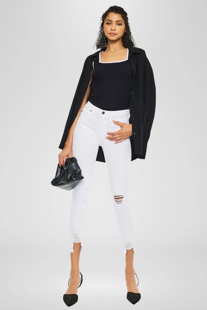 Kendra High Rise Ankle Skinny Jeans