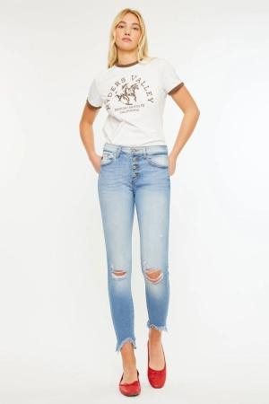 Kitson High Rise Ankle Skinny Jeans