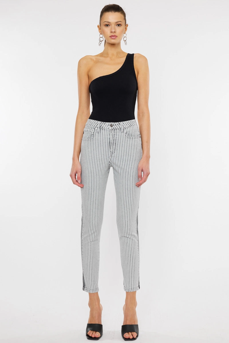 Kristin High Rise Slim Straight Leg Jeans
