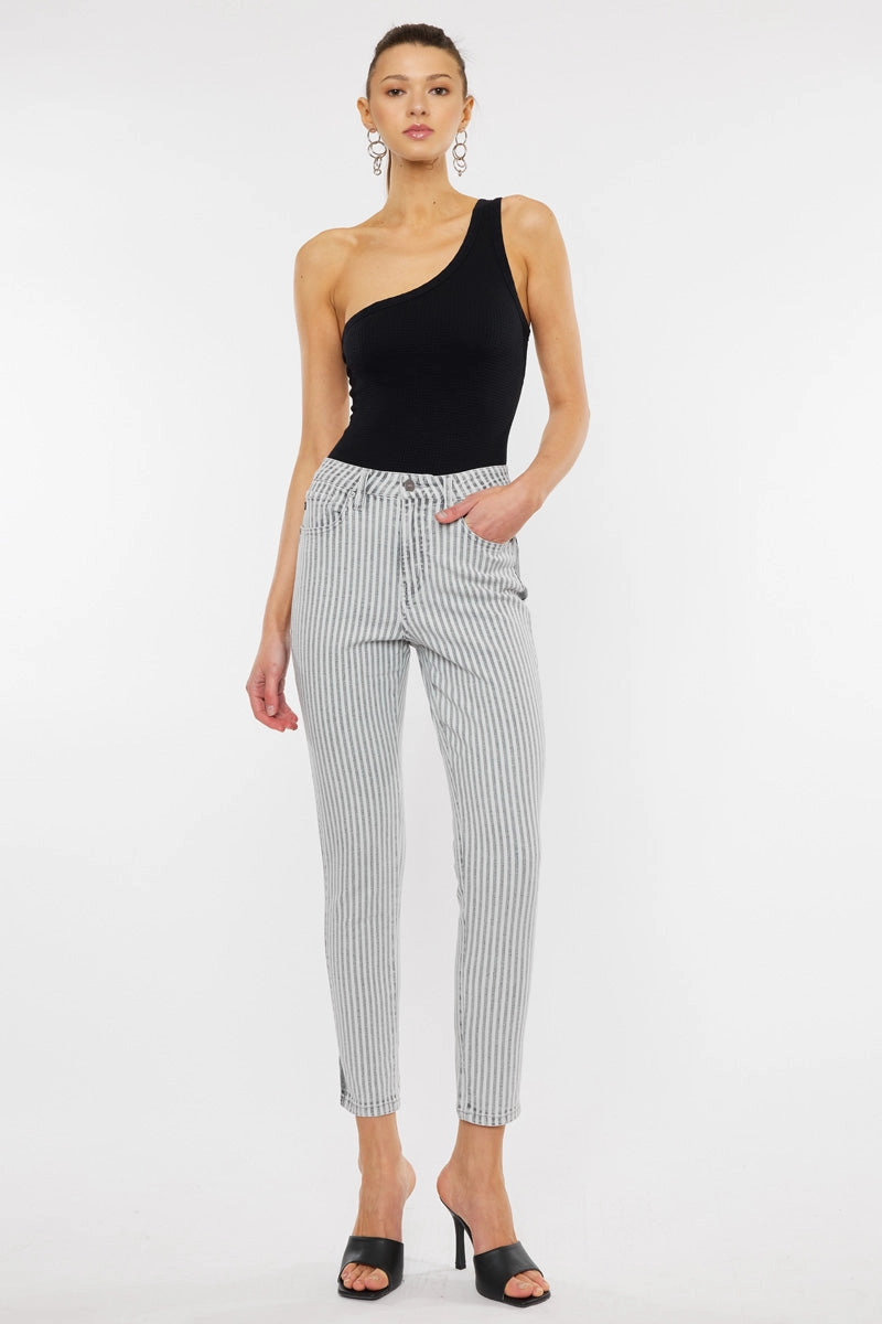 Kristin High Rise Slim Straight Leg Jeans