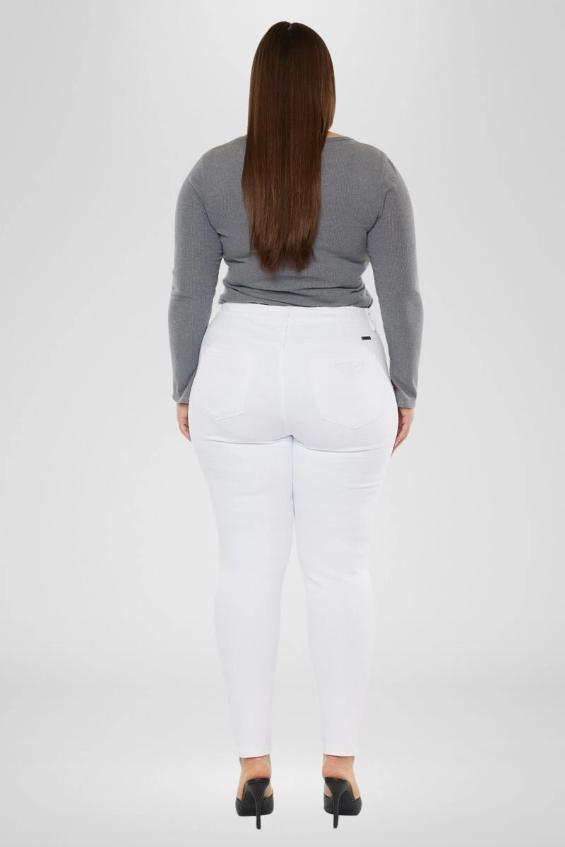 Kristy High Rise Slim Straight Jeans (Plus Size)