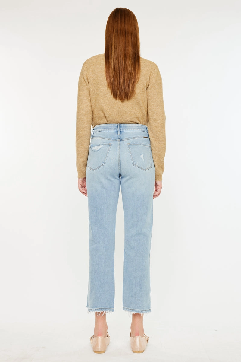 Lane High Rise Cropped Straight Leg  Jeans