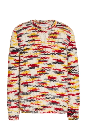 Lawrence Knit Sweater in Space Dye Fire Multi Welfat Cashmere