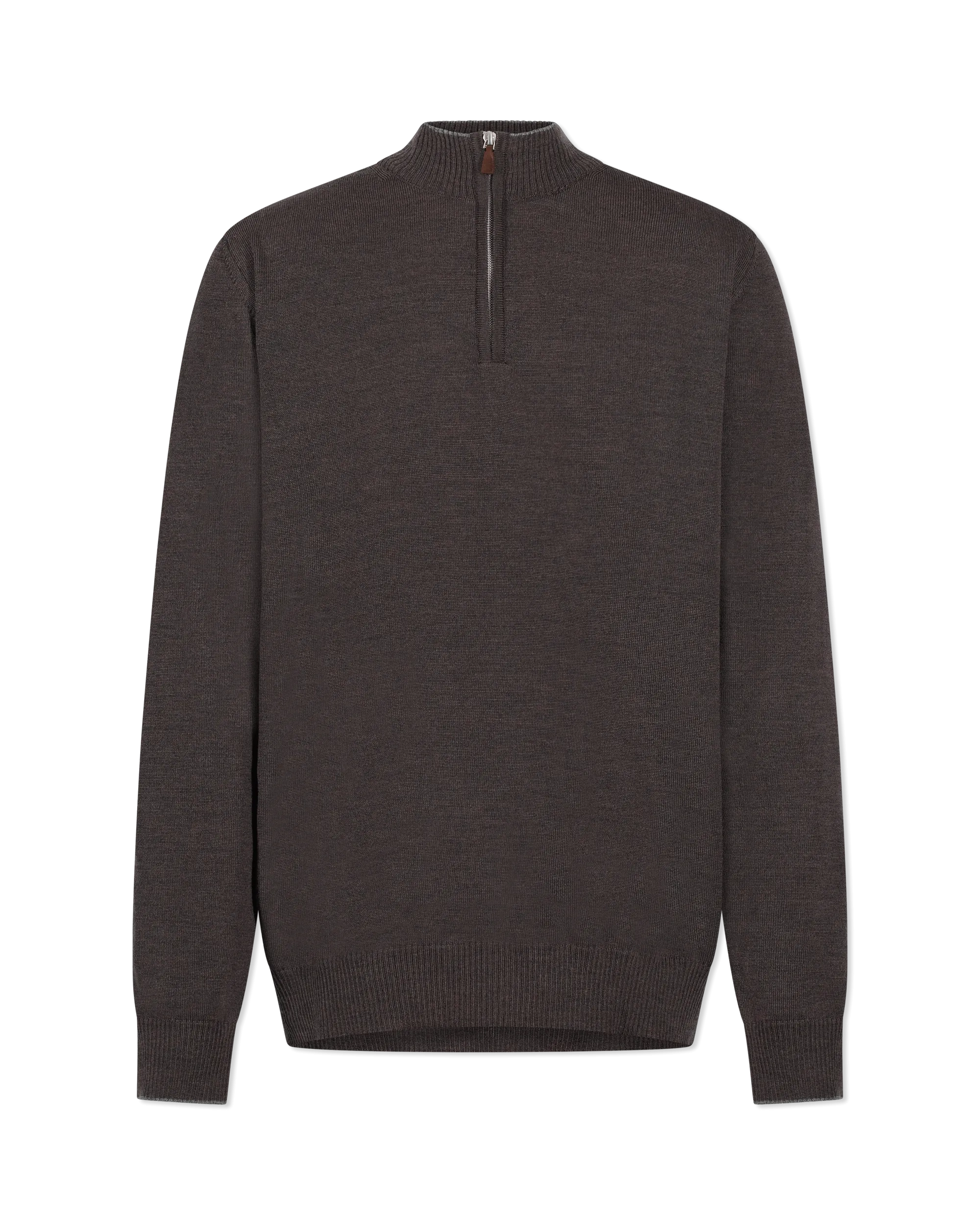 Light Gauge High Neck Quarter-Zip Sweater