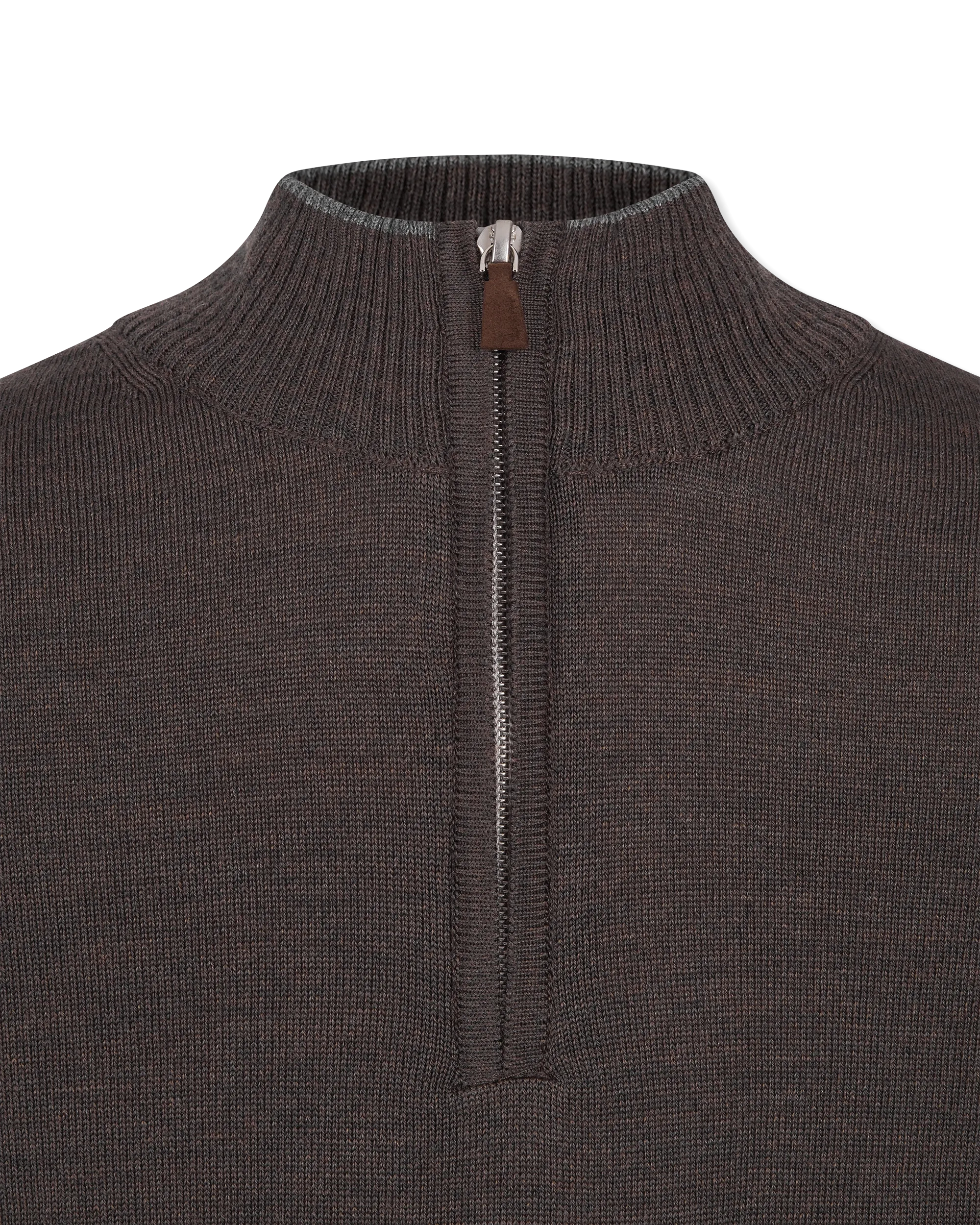 Light Gauge High Neck Quarter-Zip Sweater