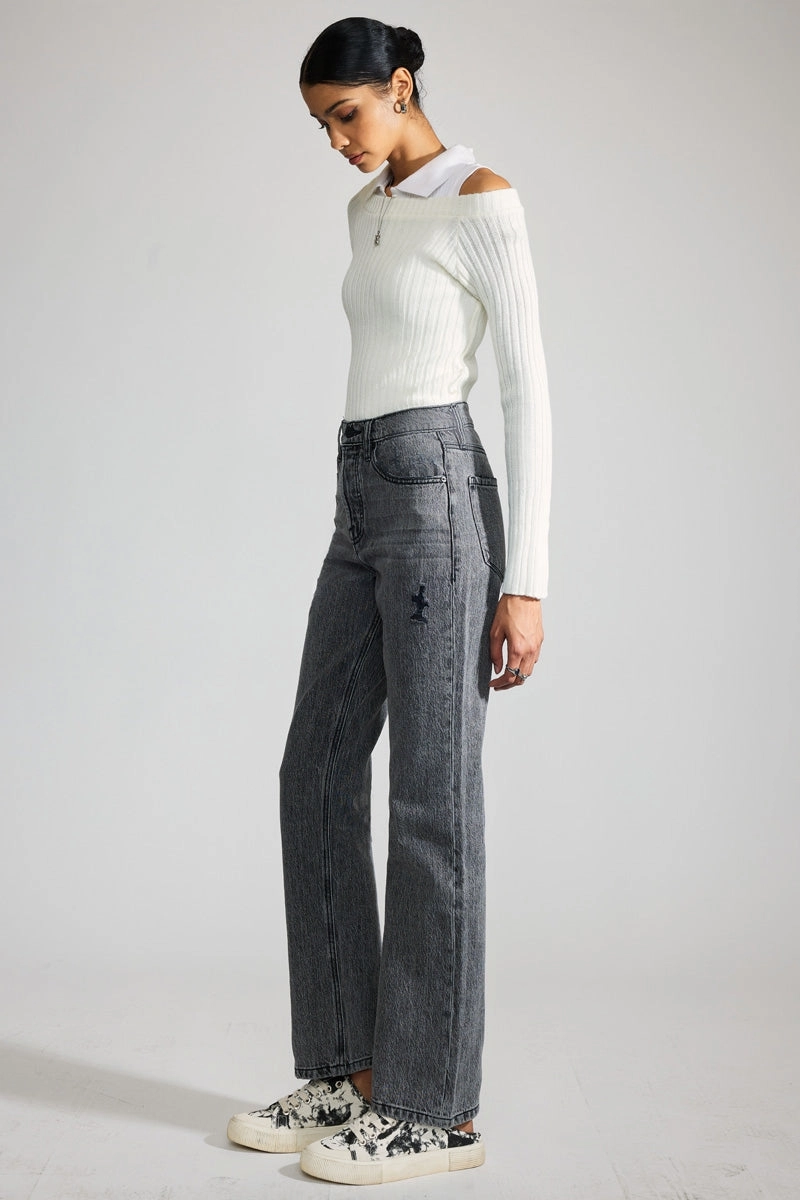 Lou Premier Ultra High Rise 90's Straight Leg Jeans