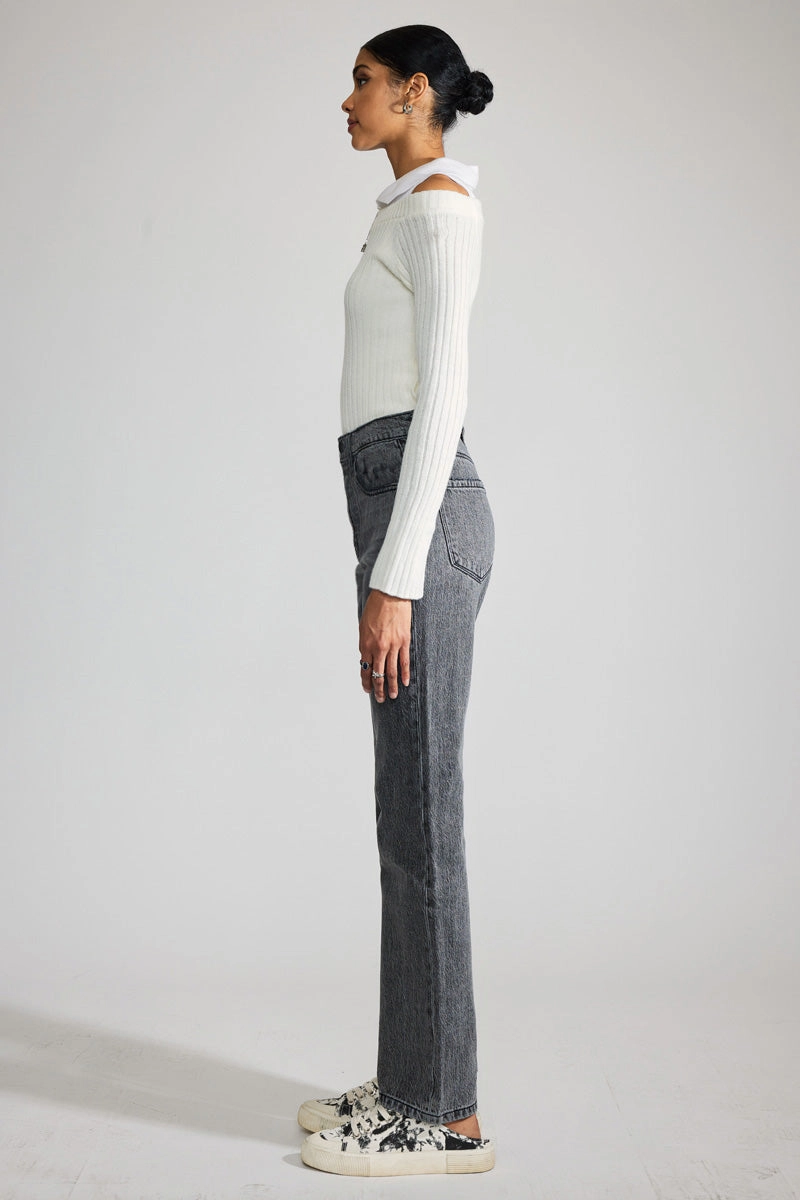 Lou Premier Ultra High Rise 90's Straight Leg Jeans