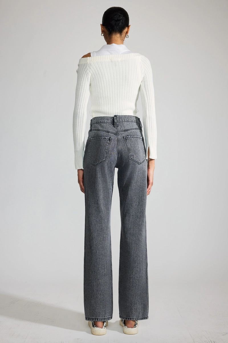 Lou Premier Ultra High Rise 90's Straight Leg Jeans