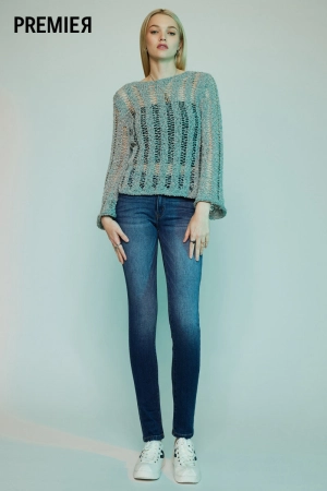 Luna Premier Mid Rise Super Skinny Jeans