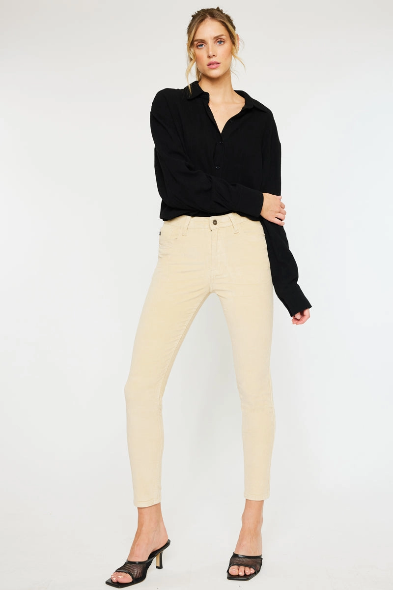 Lupe High Rise Skinny Corduroy Jeans