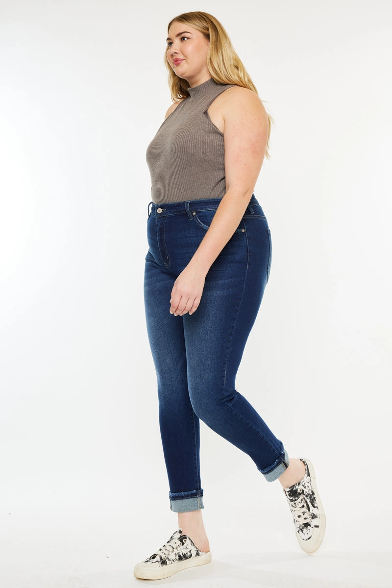 Lurdes Mid Rise Ankle Skinny Jeans (Plus Size)