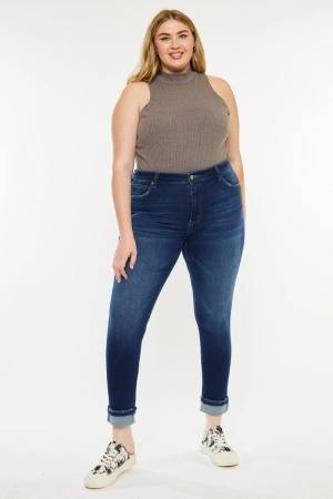 Lurdes Mid Rise Ankle Skinny Jeans (Plus Size)