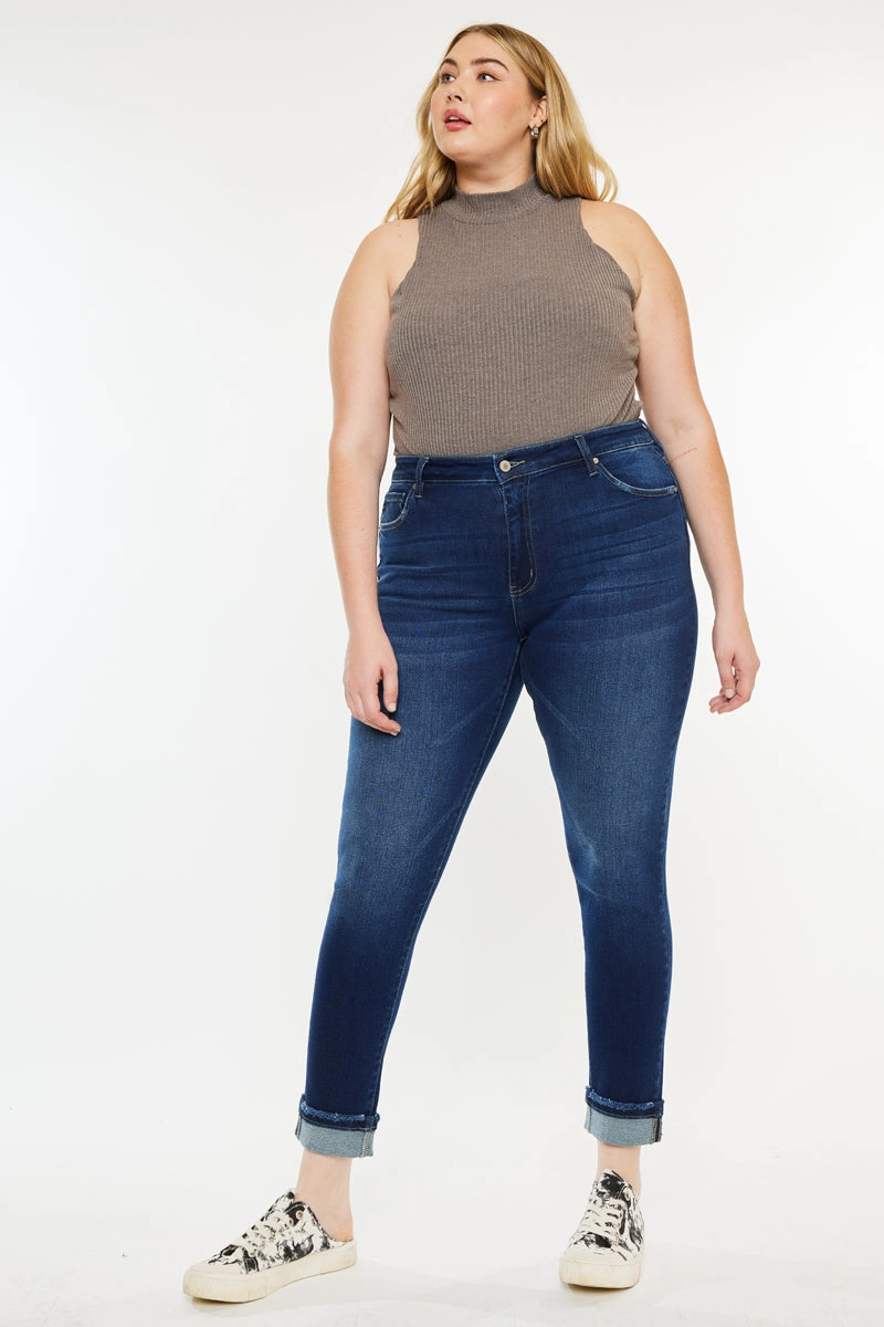 Lurdes Mid Rise Ankle Skinny Jeans (Plus Size)