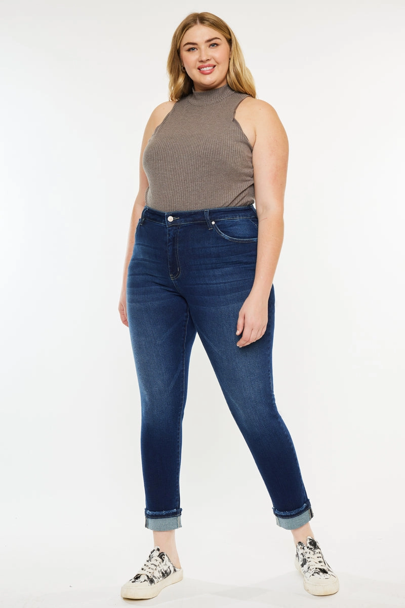 Lurdes Mid Rise Ankle Skinny Jeans (Plus Size)