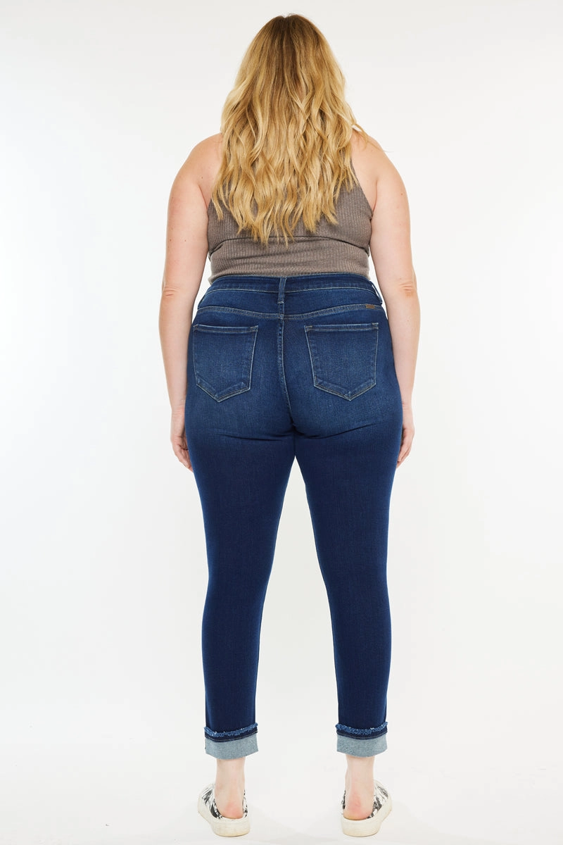 Lurdes Mid Rise Ankle Skinny Jeans (Plus Size)