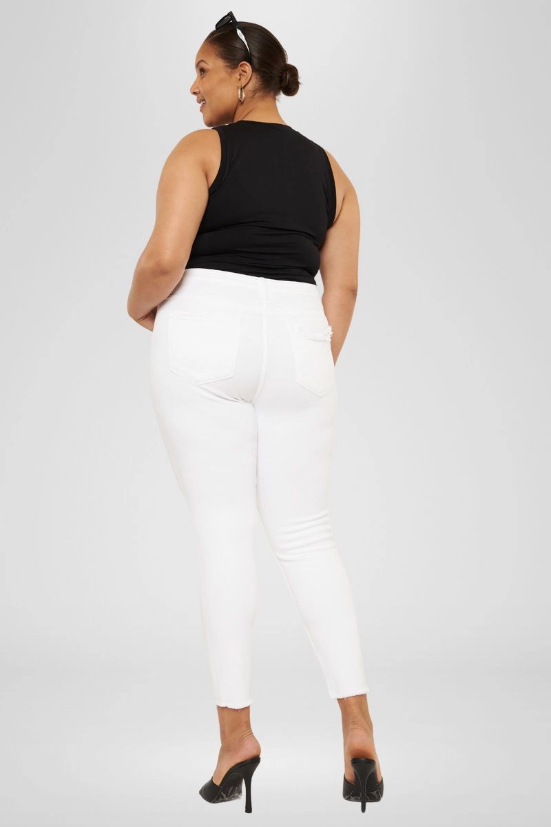 Lux Mid Rise Ankle Skinny Jeans (Plus Size)