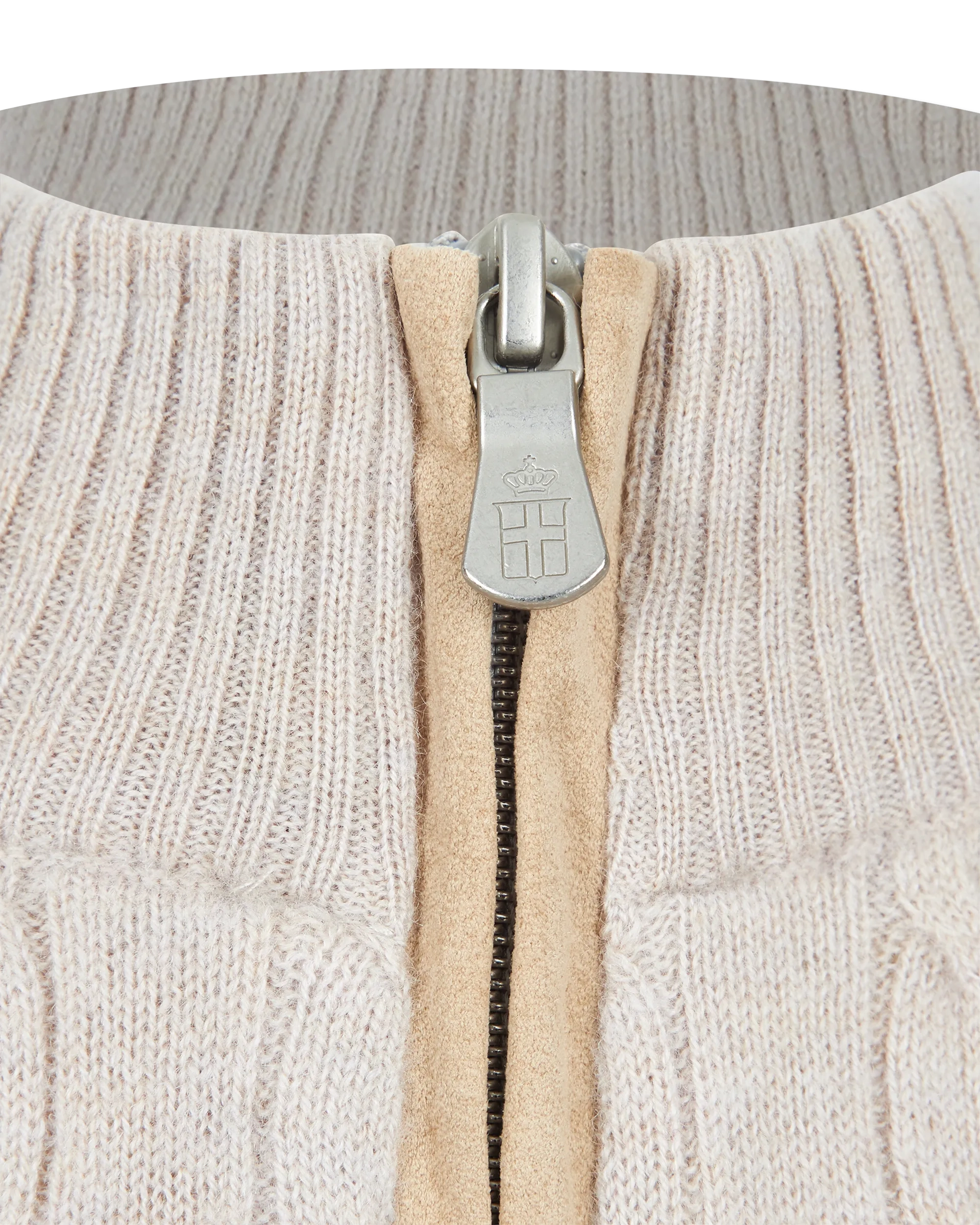 Luxury Cable Merino Wool Zip-Up Sweater