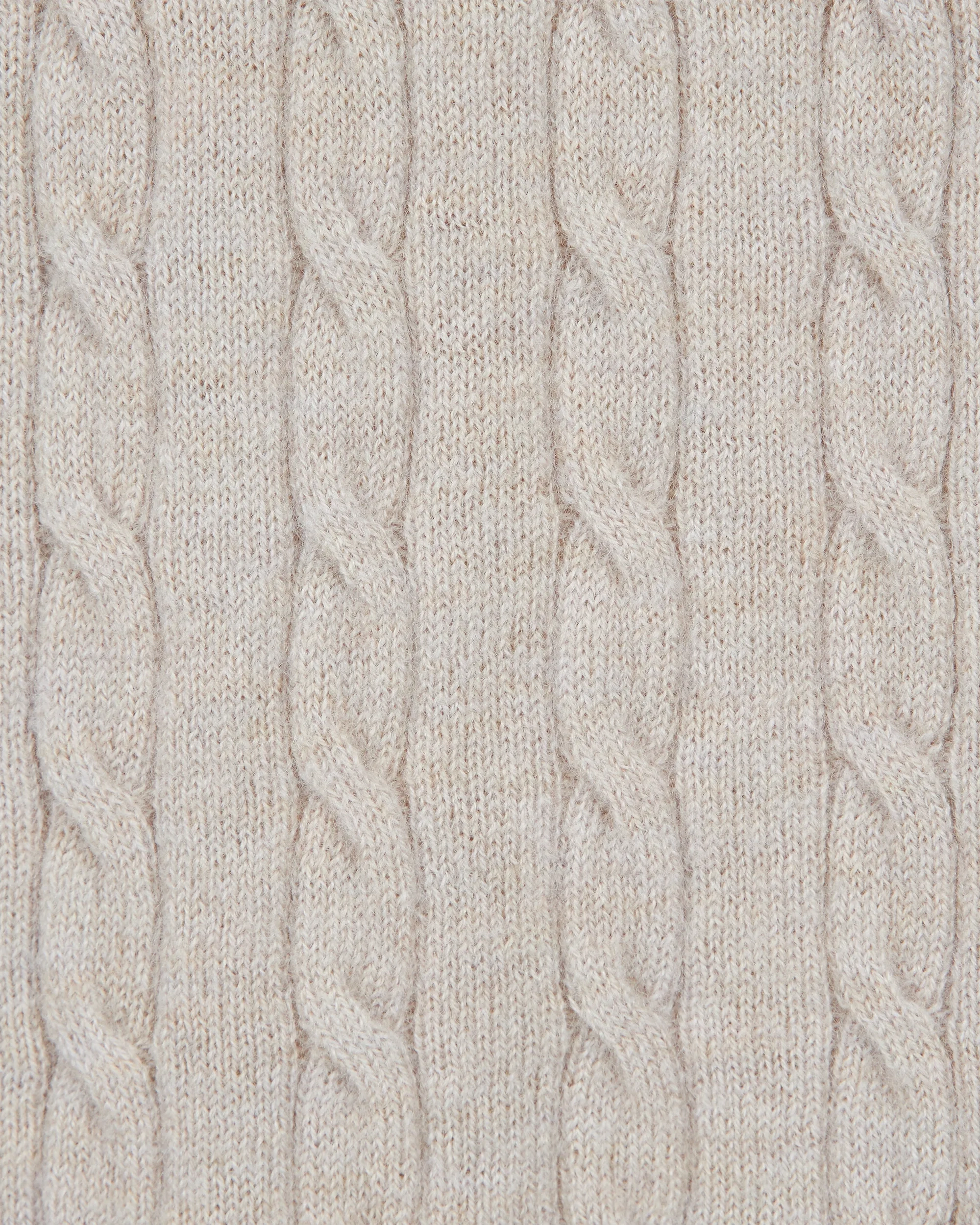 Luxury Cable Merino Wool Zip-Up Sweater