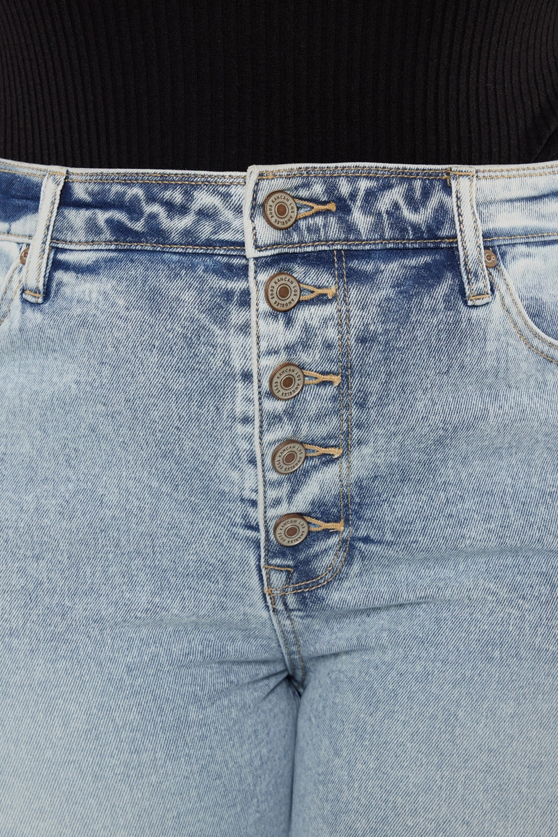 Mapel High Rise Slim Straight Jeans (Plus Size)