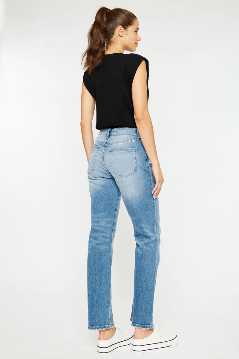 Mariko High Rise Slim Straight Leg Jeans