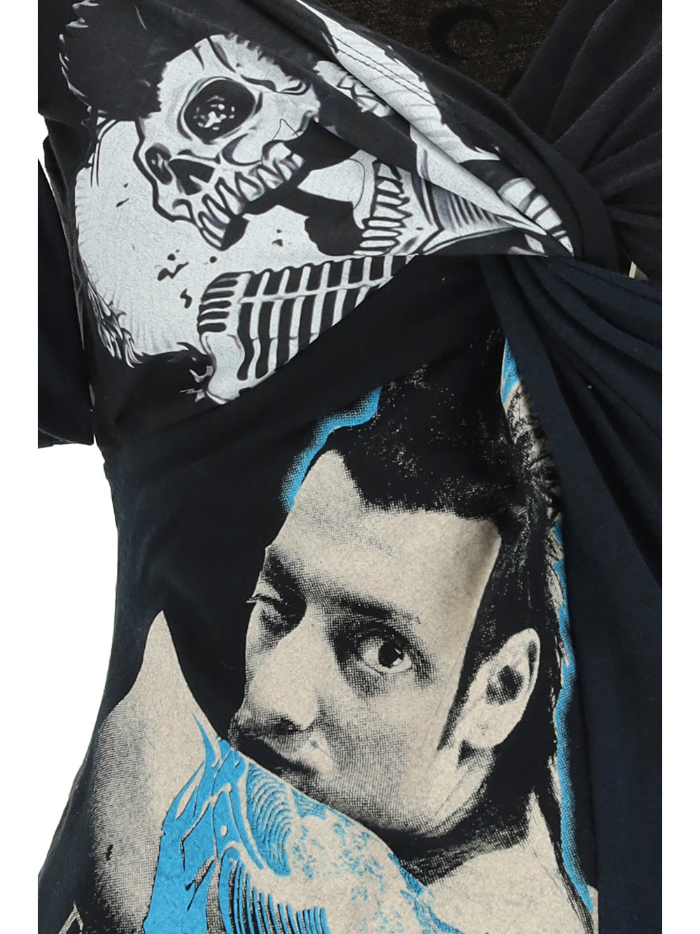 Marine Serre Graphic Printed Knotted T-Shirt