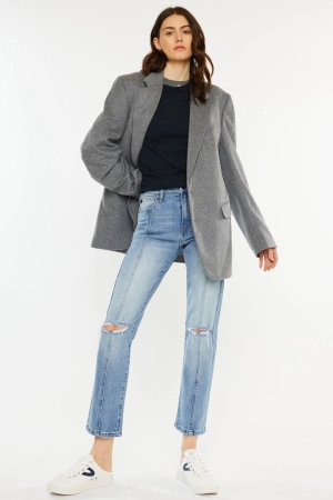 Marley High Rise Slim Straight Leg  Jeans