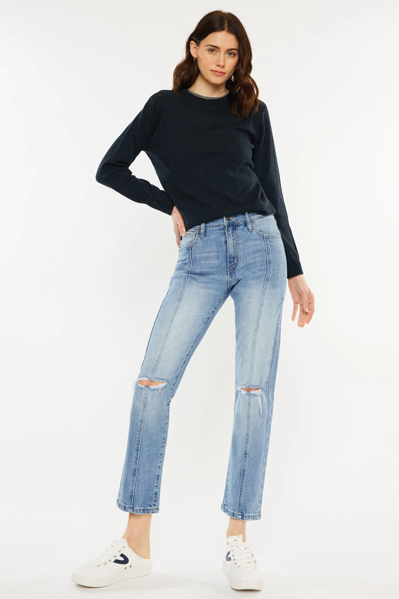 Marley High Rise Slim Straight Leg  Jeans