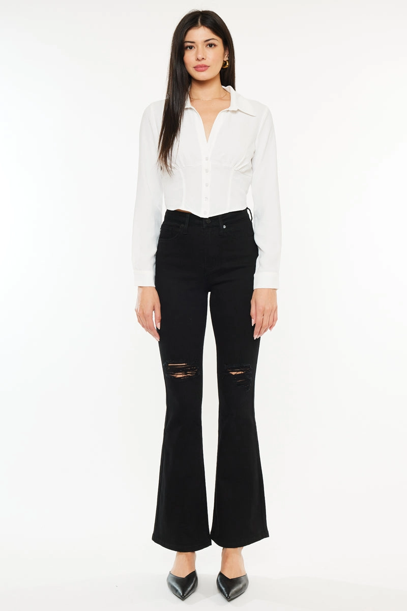 Mars High Rise Flare Jeans (Petite)