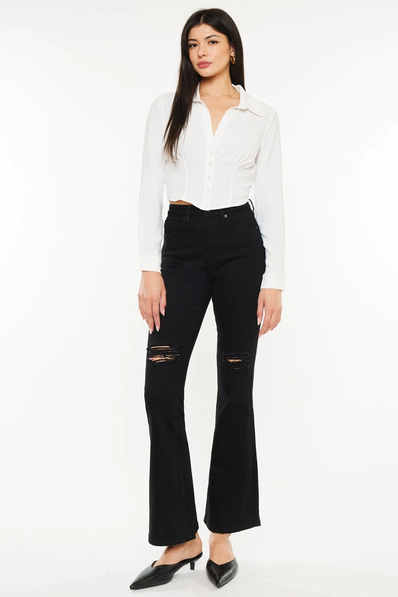 Mars High Rise Flare Jeans (Petite)