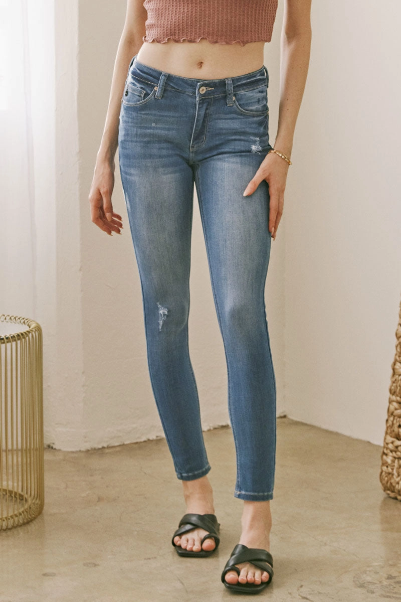 Mendy Mid Rise Super Skinny Jeans