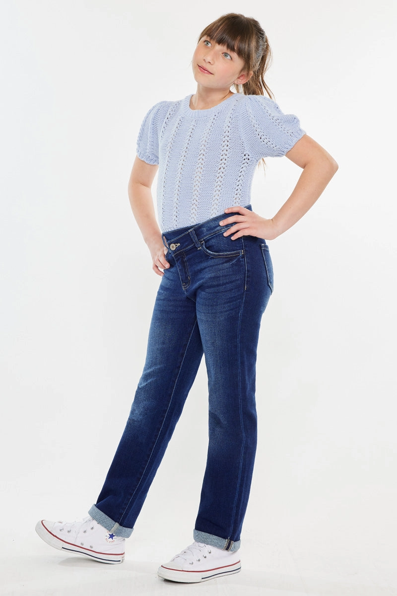 Milly Mid Rise Straight Kids Jeans