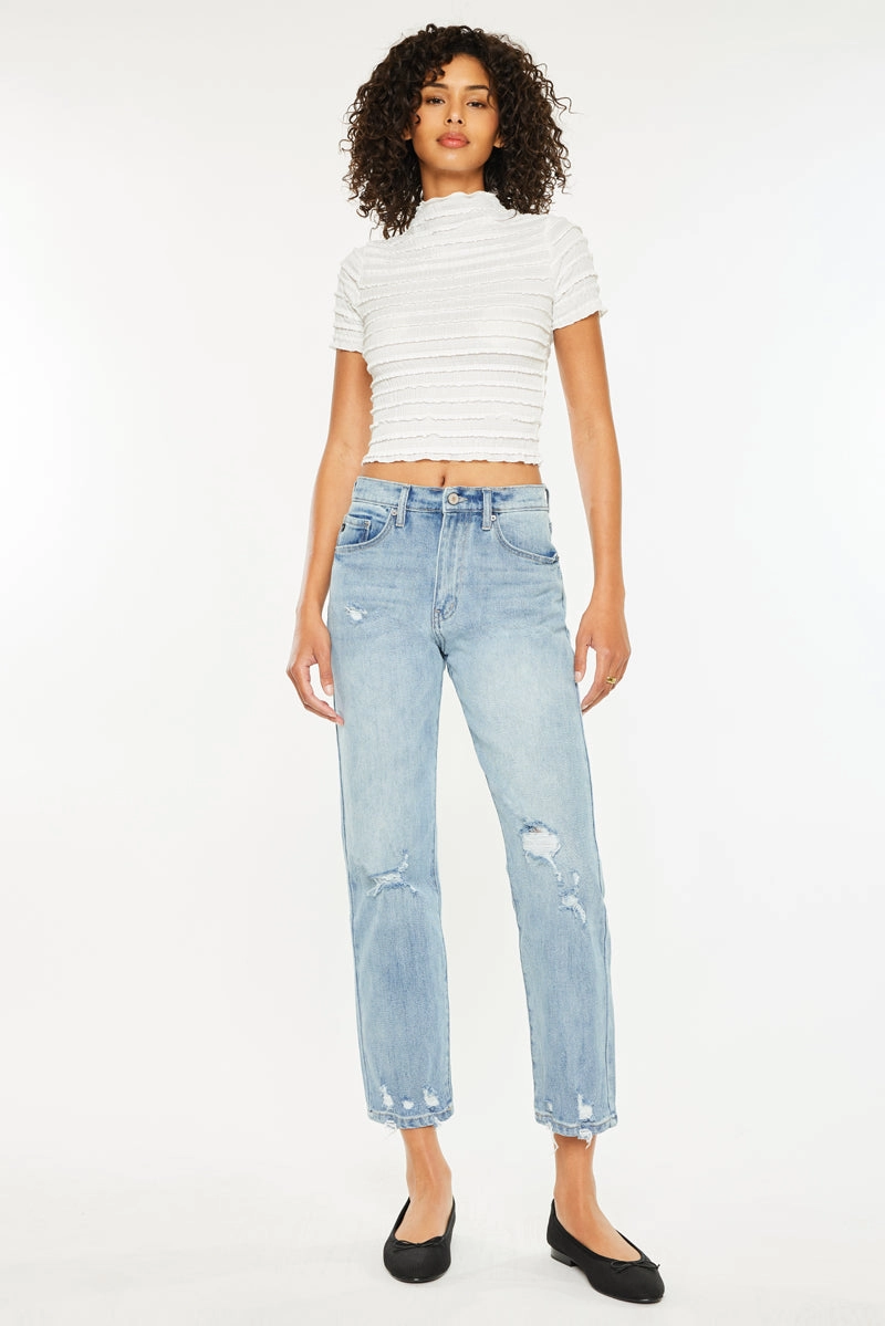 Missy High Rise Slim Straight Leg Jeans
