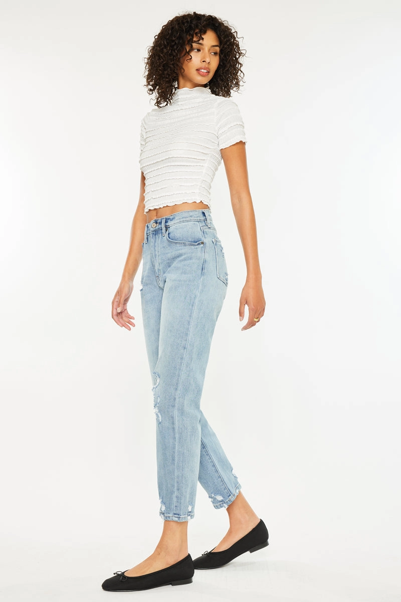 Missy High Rise Slim Straight Leg Jeans