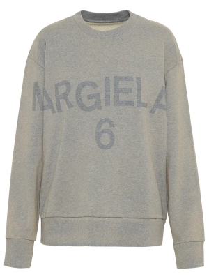 MM6 Maison Margiela Logo Printed Crewneck Sweatshirt