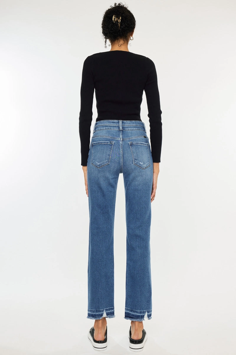 Morgana High Rise Slim Straight Leg Jeans