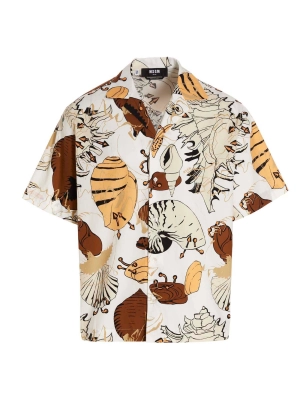 MSGM Shell Print Short-Sleeved Shirt