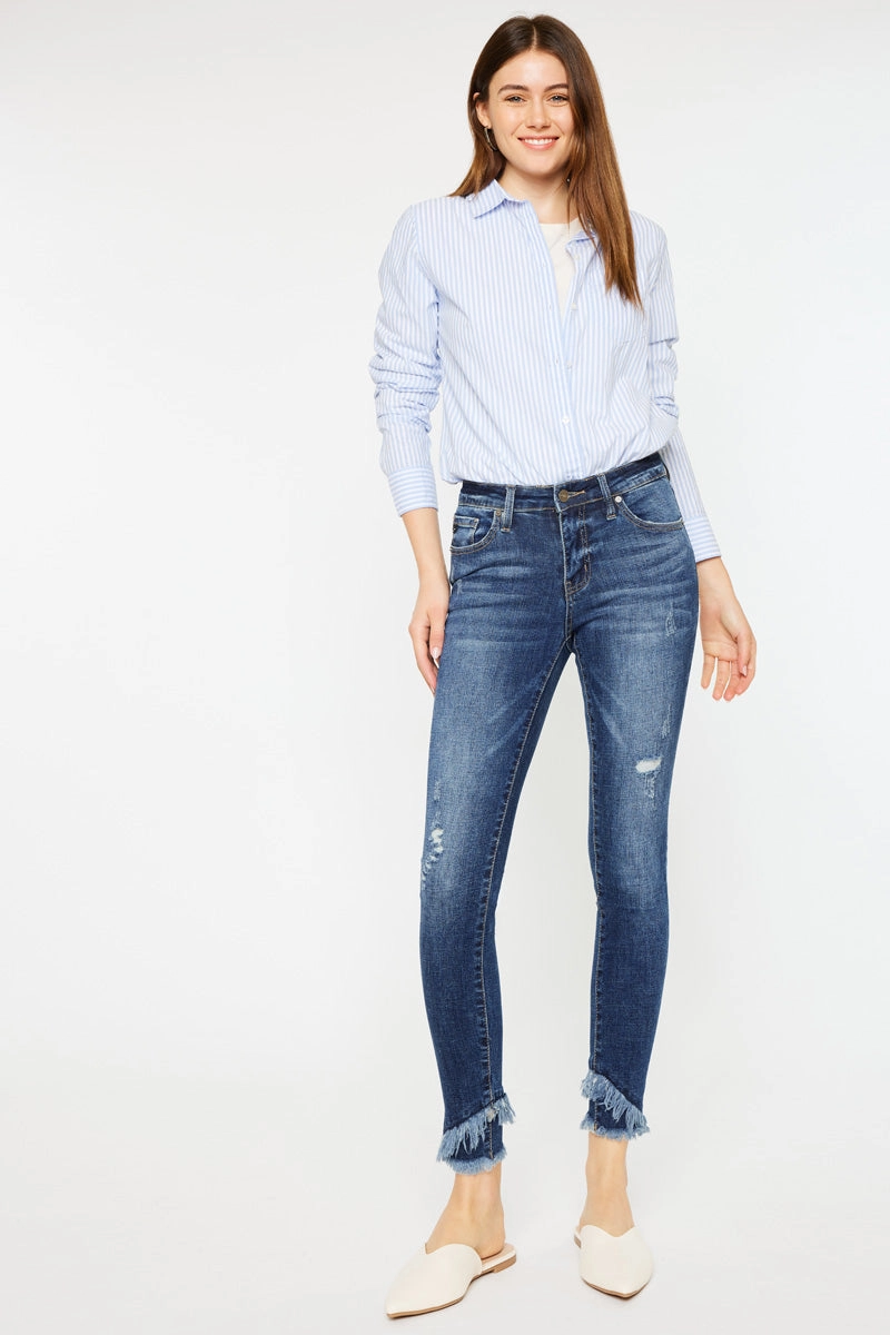 Nala Mid Rise Ankle Skinny Jeans