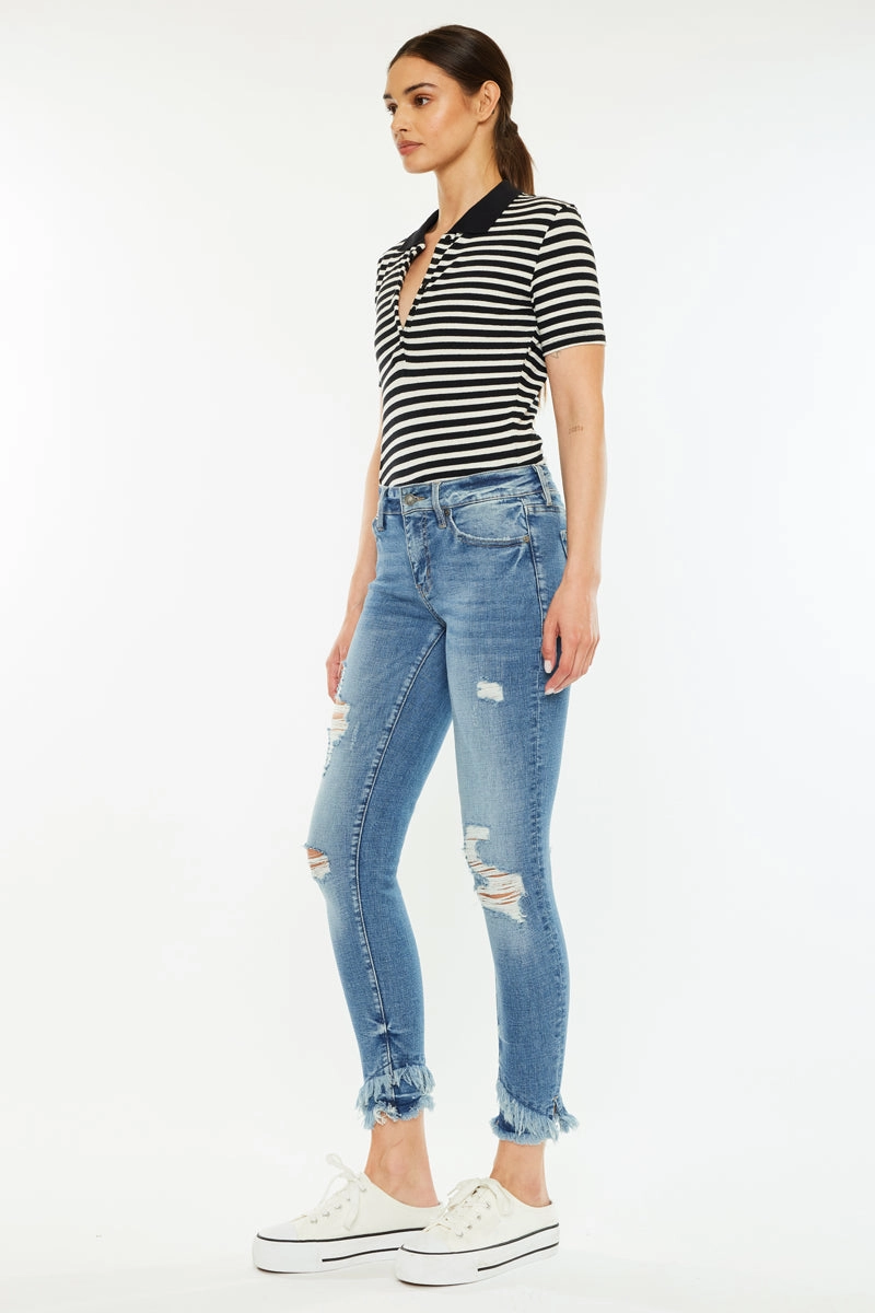 Nala Mid Rise Ankle Skinny Jeans