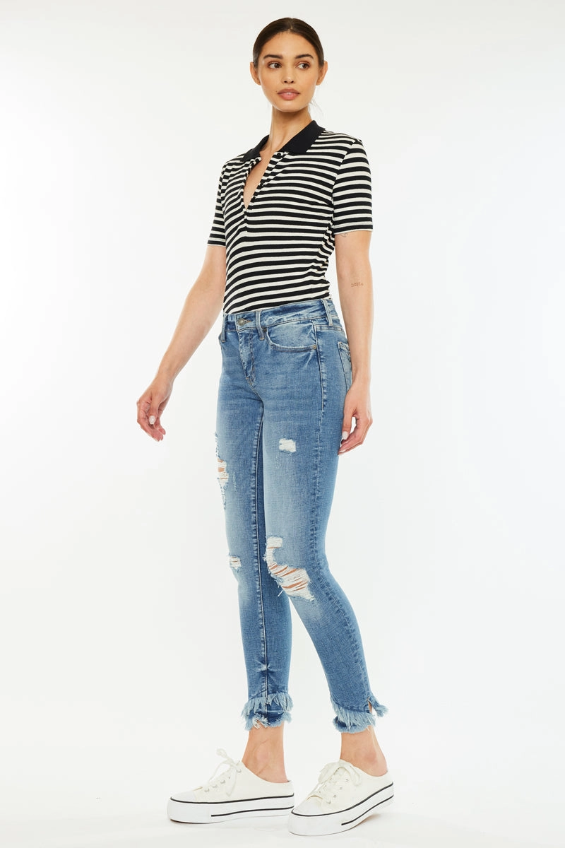 Nala Mid Rise Ankle Skinny Jeans