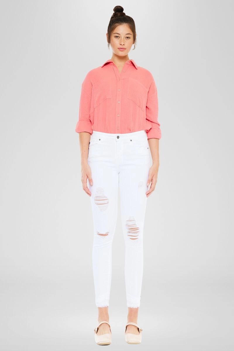 Nala Mid Rise Ankle Skinny Jeans