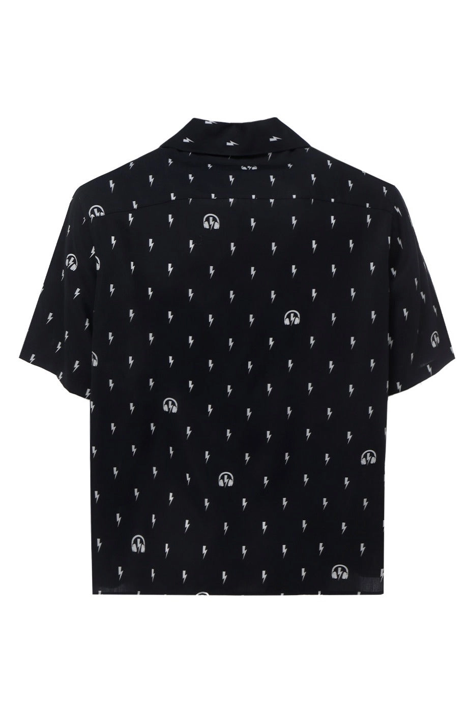 Neil Barrett Allover Sonic Bolt Print Short Sleeved Shirt