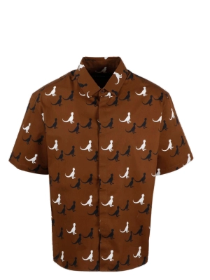 Neil Barrett Dinosaur Print Short Sleeved Shirt