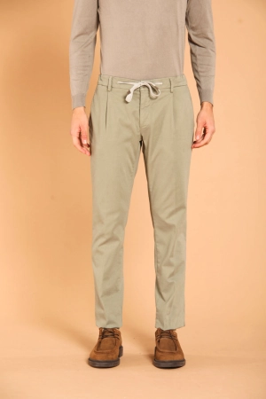 New York 1 Pinces City String in gabardine stretch regular fit