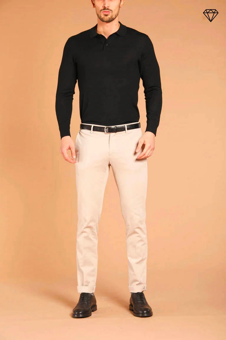 New York men's chino pants in gabardine  stretch regular fit  ①