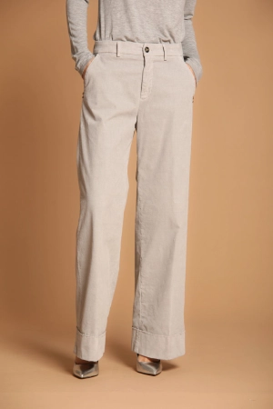 New York Studio women's chino pants in velvet 1000-striped relaxed fit 