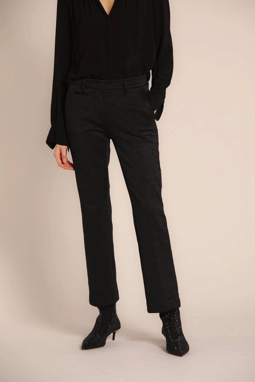 New York Trumpet women's chino pants in jersey with lurex slim fit