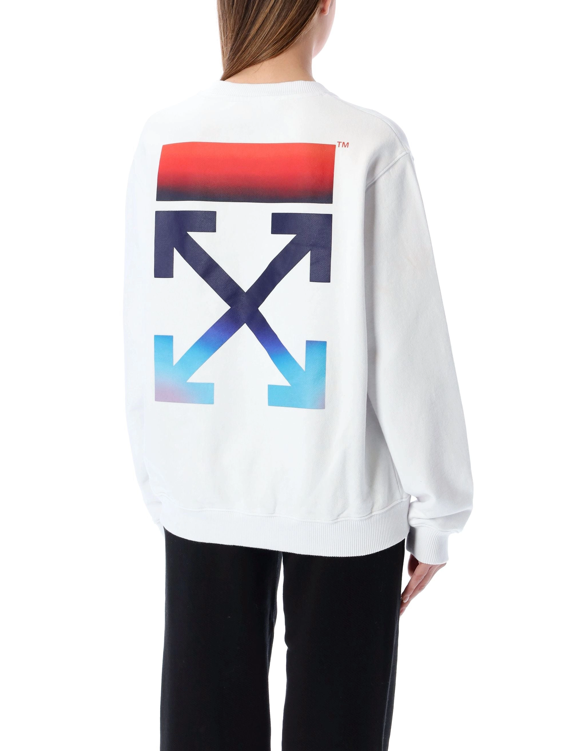 Off-White Arrow Graphic Printed Crewneck Sweatshirt