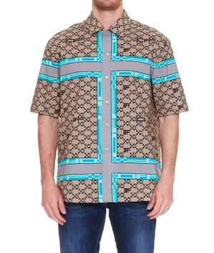 Off-White Buttoned Short-Sleeved Shirt